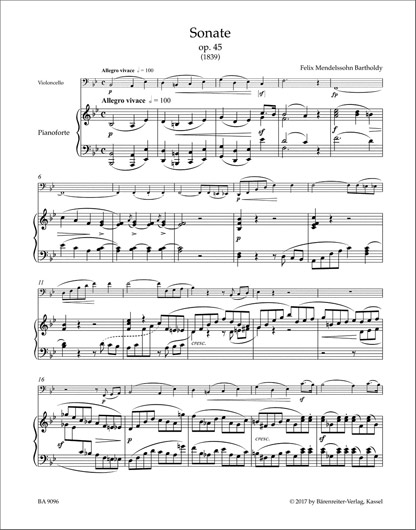 Mendelssohn - Complete Works for Cello and Piano - Vol. 1 (BAR)