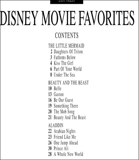 Disney Movie Favorites for Easy Violin