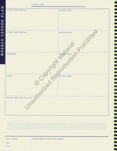 Musician's Practice Planner