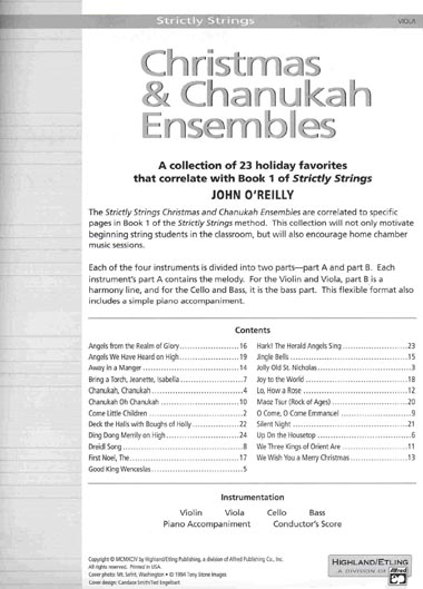 Christmas & Chanukah Ensembles - Viola