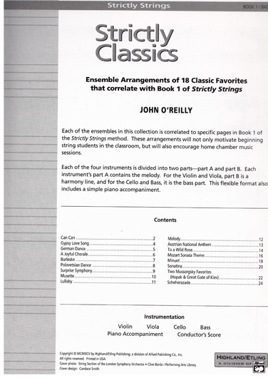 Strictly Classics Book 1 - Bass