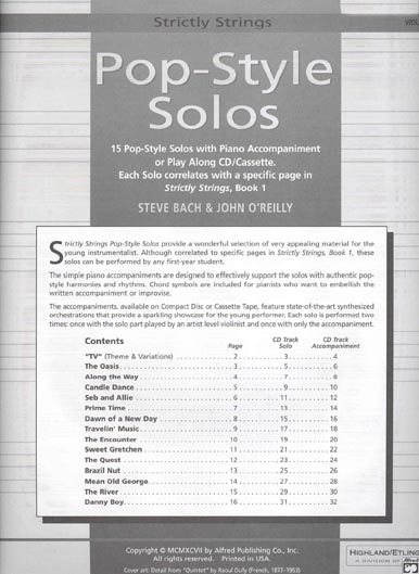 Pop-Style Solos, Viola