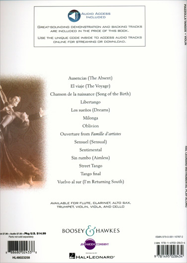 Piazzolla Tangos - 14 Solo Arrangements for Violin