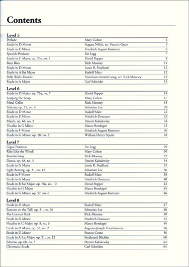 Cello Series - Cello Levels 5-8 Etudes