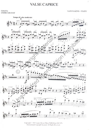 Saint-Saëns - Caprice Op. 52 No. 6 - Trans. Ysaÿe (KEISER)