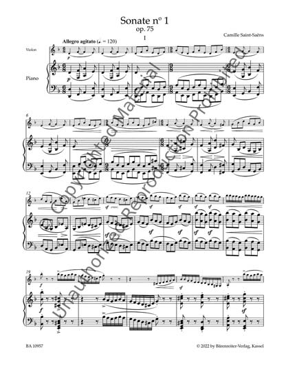 SONATA NO 1 D MINOR VLN/PNO (BAR)