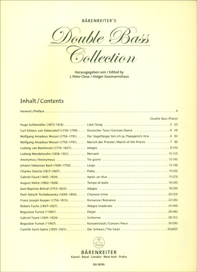 Concert Pieces for Double Bass and Piano