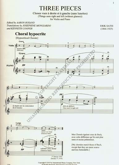 Satie - Three Pieces