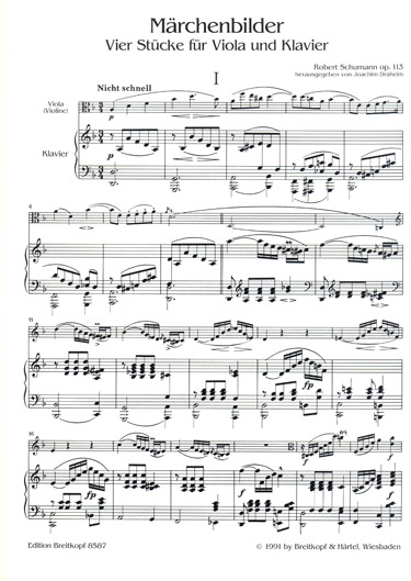 Schumann - Fairy Tales, Op. 113 for Viola and Piano (BREI)