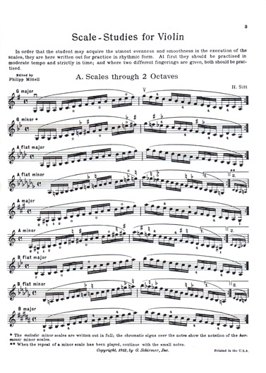 Scale Studies for the Violin