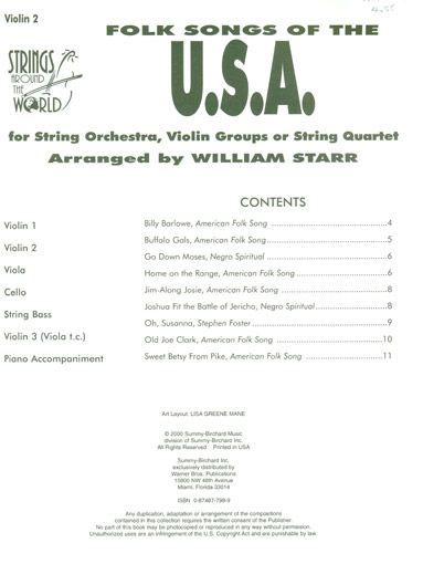 Folk Songs of the U.S.A - Violin 2