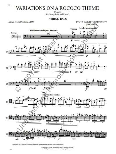 Tchaikovsky - Variations on a Rococo Theme for Bass Op. 33 (INT)