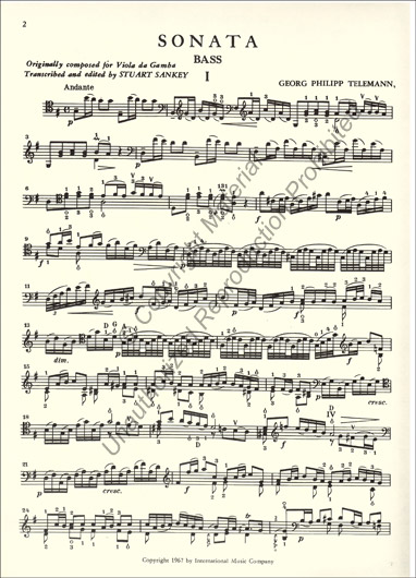 Telemann - Sonata for Solo Bass (INT)