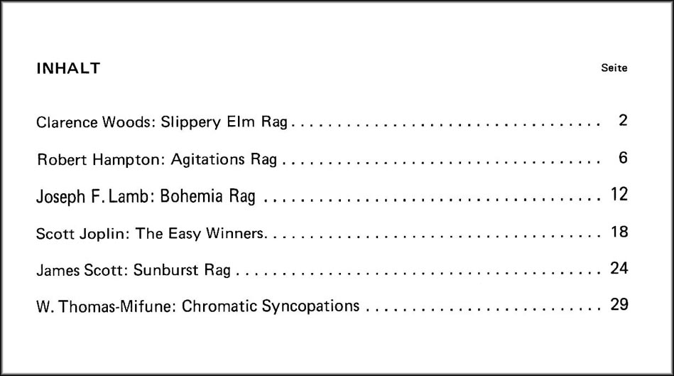 Six Ragtimes for 3 and 4 Violoncelli