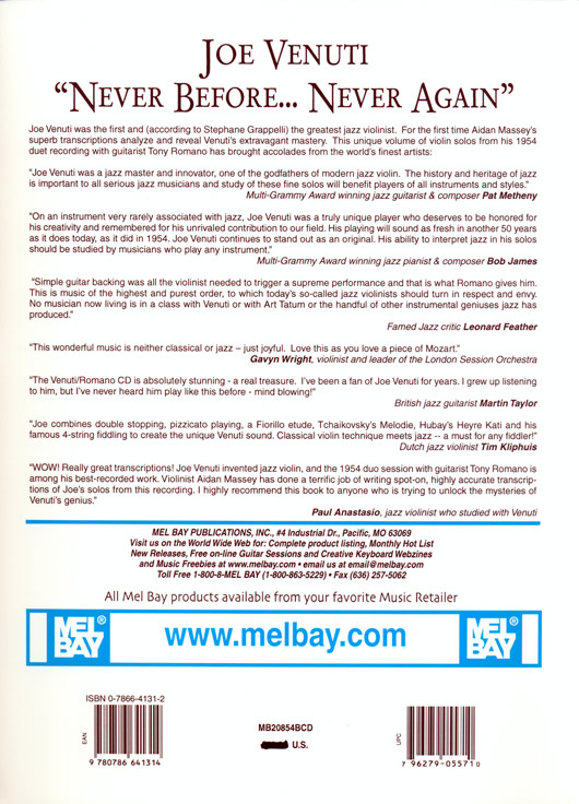 Never Before ... Never Again