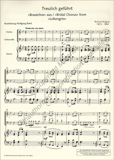 Wagner - Bridal Chorus from Lohengrin for Piano Trio (SCHOTT)