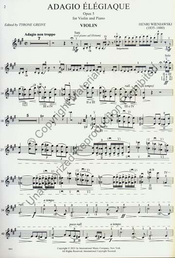Wieniawski - Adagio elegiaque, Op.5 (INT)