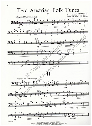 String Festival Solos Double Bass Book - Vol. II