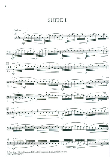 Bach - Suites for Solo Cello BWV 1007-1012 (ST&B)