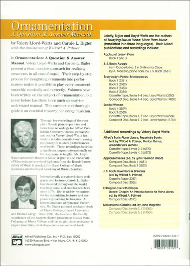 Ornamentation: A Question &amp; Answer Manual