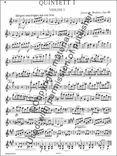 Brahms - String Quintet in F Major, Op. 88 (PET)