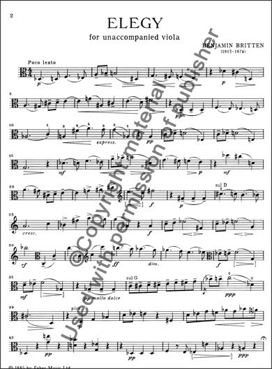 Elegy for solo viola