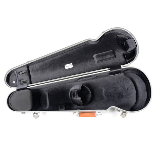 Bam La Defense Hightech Contoured Violin Case -Brushed Aluminium