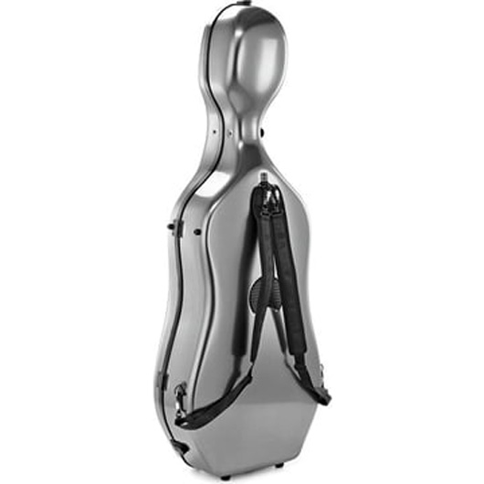 Bam Hightech Compact Cello Case - Silver Carbon