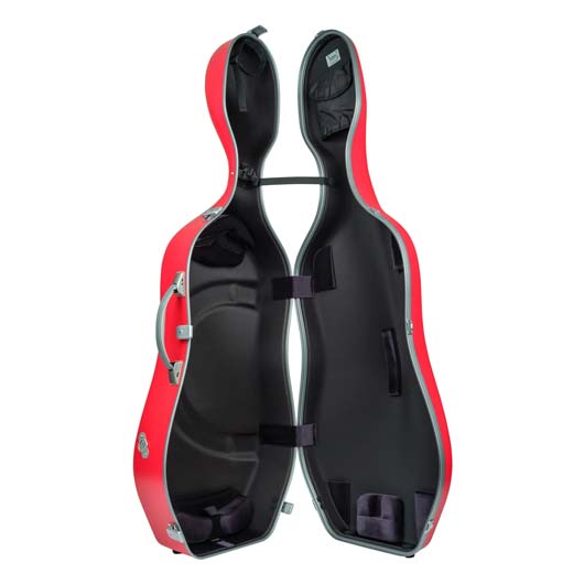 Bam Hightech Slim Graffiti Cello Case-Raspberry with Silver Trim