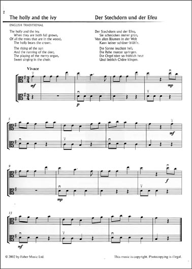 Carol Stringfest for Viola Duet