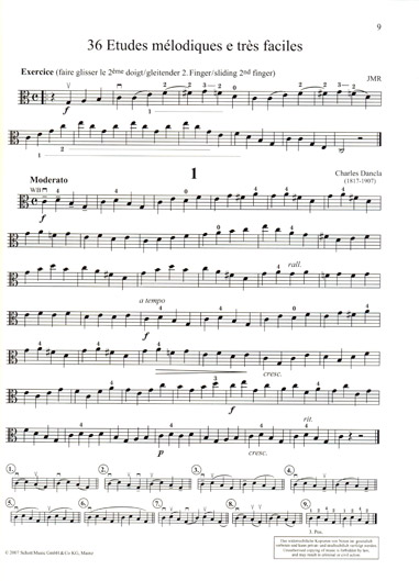 36 Melodious and Easy Studies for Viola, Op. 84