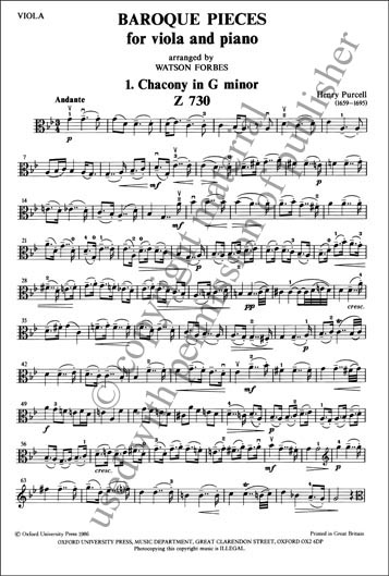 Baroque pieces for Viola and piano