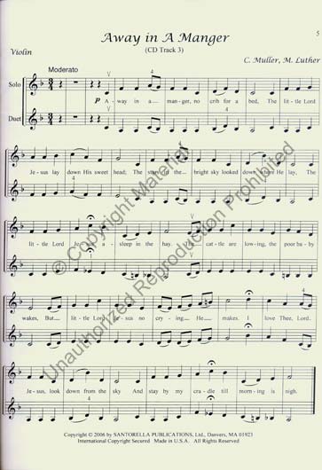 Traditional Christmas Duets for Violin