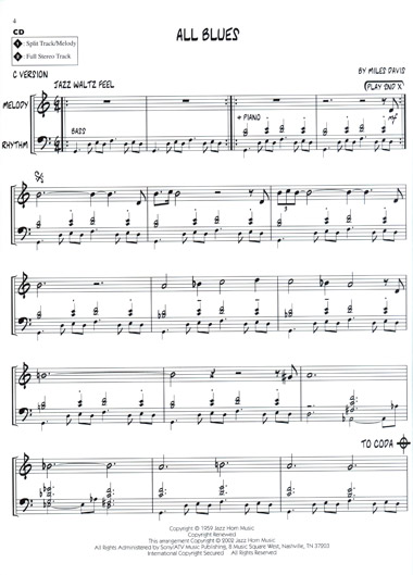 Jazz Play Along - 10 Miles Davis Classics - Volume 2