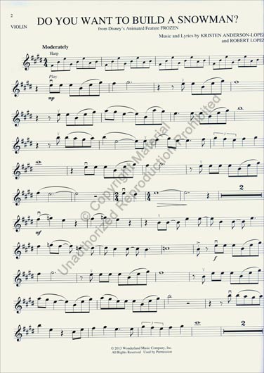 Songs from Frozen, Tangled and Enchanted - Violin