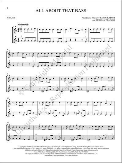 Hit Songs for Two Violins