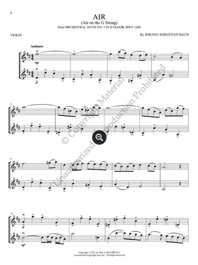 Classical Themes for Violin Duet