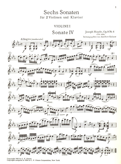 Haydn - 6 Sonatas for 2 Violins Op. 8, No. 4-6 (PET)