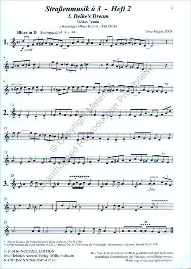 Strassenmusik for Three Violins, Book 2