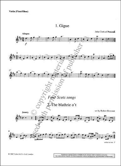 Thistle &amp; Minuet 16 Easy Pieces from Scottish Baroque for Vln