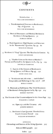 The String Quartets of Beethoven