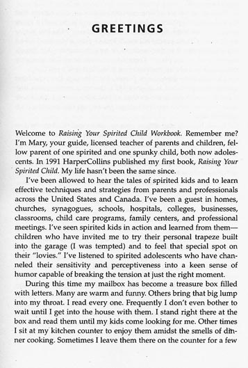 Raising Your Spirited Child Workbook