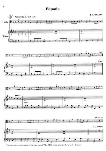 The ABC's of Viola Easy Piano Accompaniment - Book 3