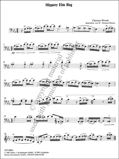 Six Ragtimes for 3 and 4 Violoncelli