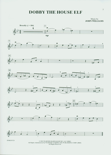 Williams - Harry Potter and the Chamber of Secrets - Violin