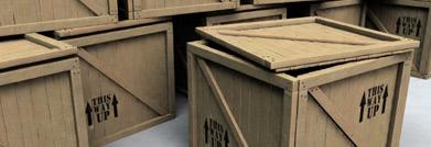 Some shipping crates