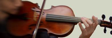 Someone playing a violin