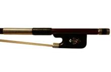 Brazilian Pernambuco Silver Mounted Viola Bow - Horn Frog