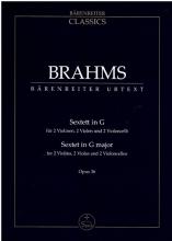 Brahms - String Sextet in G major Op. 36 Study Score (BAR)