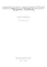 Rhetorica for Solo Violin